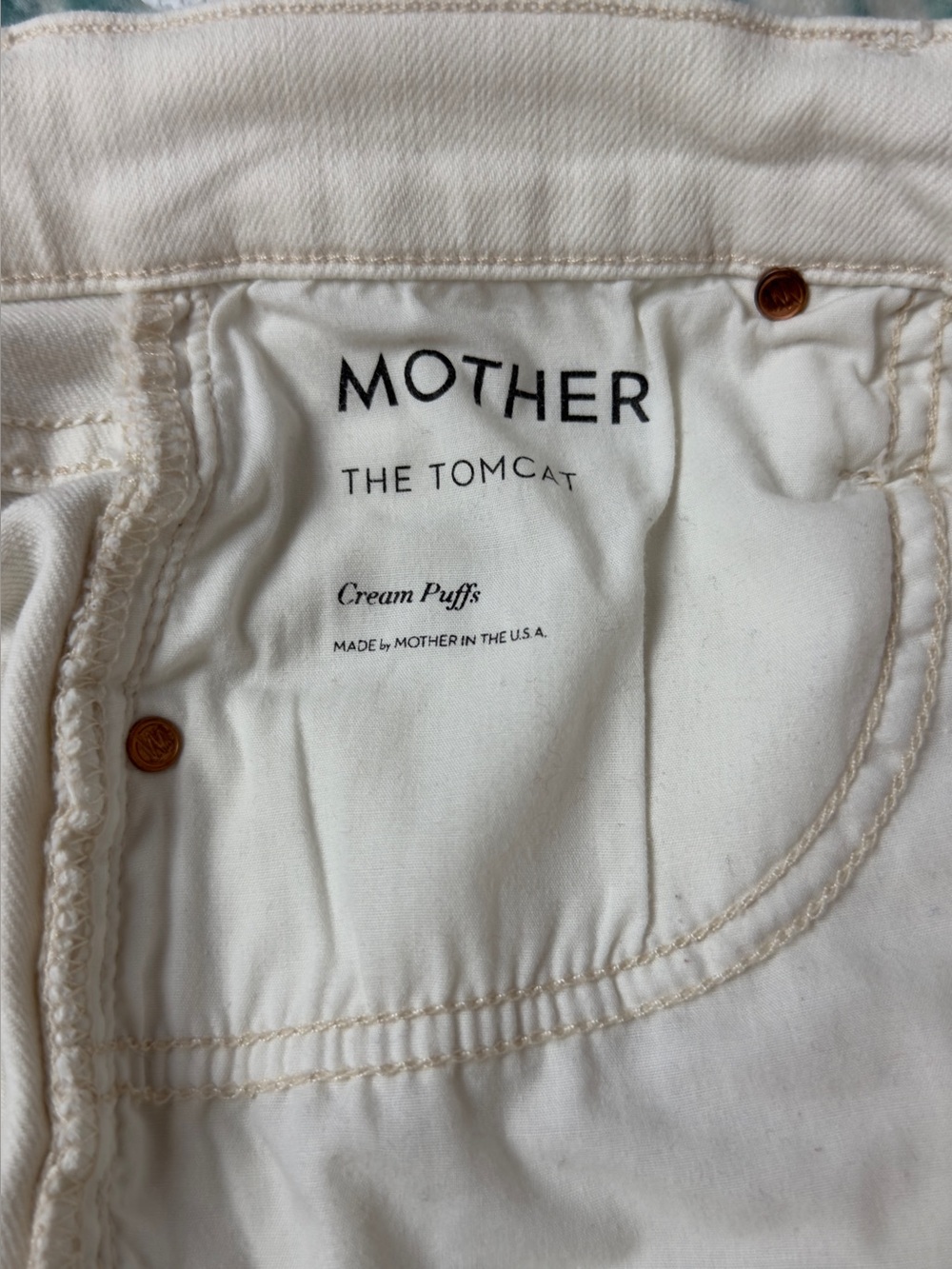 MOTHER Tomcat Ankle Jean in Cream Puffs Size 26 - Picture 9 of 10